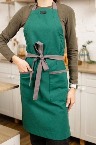 Лляний фартух Green Apron Пудра GA-007 фото